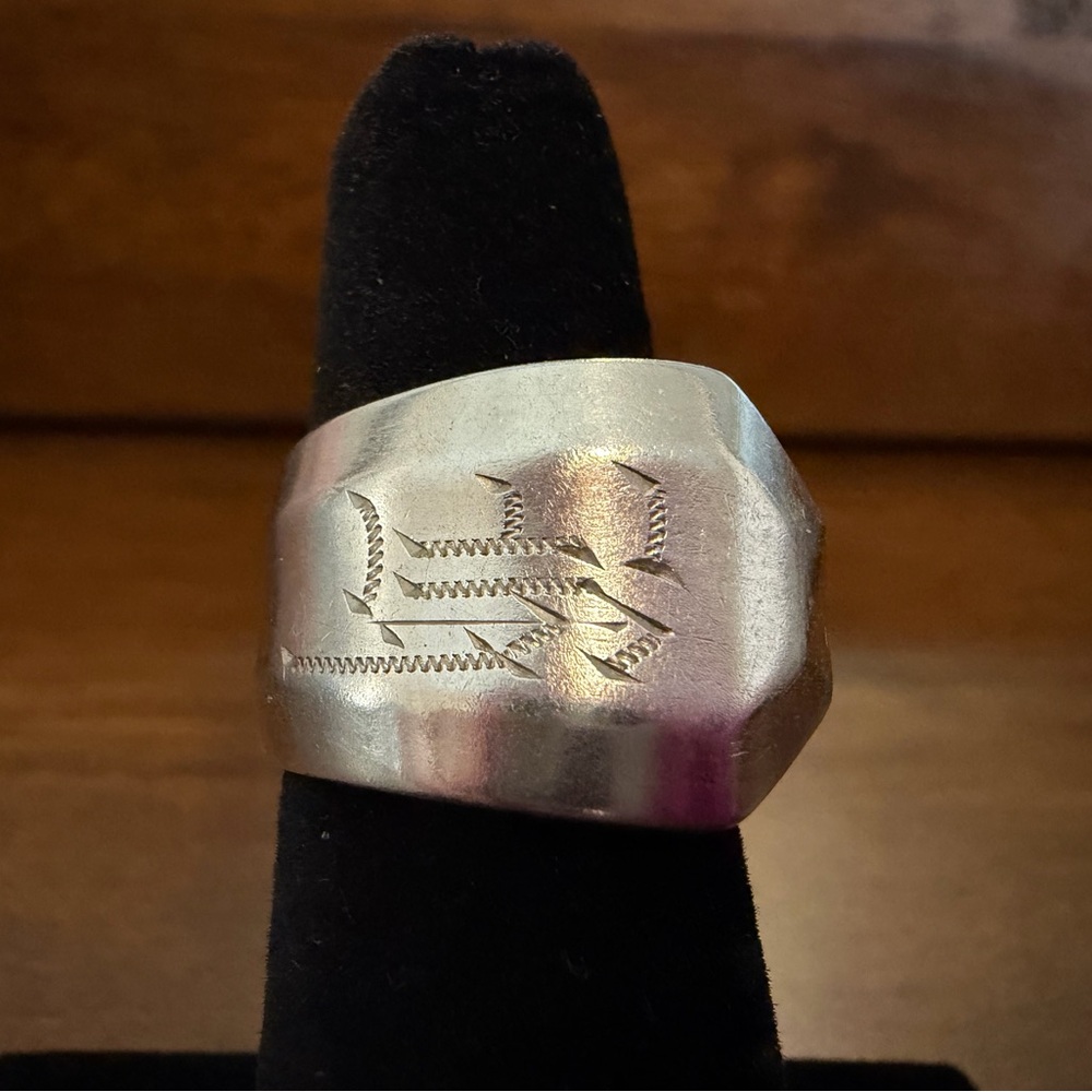 Silverware Engraved Ring